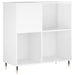 Dulap de discuri alb extralucios 84,5x38x89 cm lemn compozit - WALTI WALTI