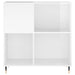 Dulap de discuri alb extralucios 84,5x38x89 cm lemn compozit - WALTI WALTI