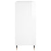 Dulap de discuri alb extralucios 84,5x38x89 cm lemn compozit - WALTI WALTI