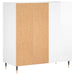 Dulap de discuri alb extralucios 84,5x38x89 cm lemn compozit - WALTI WALTI