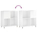 Dulap de discuri alb extralucios 84,5x38x89 cm lemn compozit - WALTI WALTI