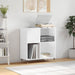Dulap de discuri alb extralucios 84,5x38x89 cm lemn compozit - WALTI WALTI