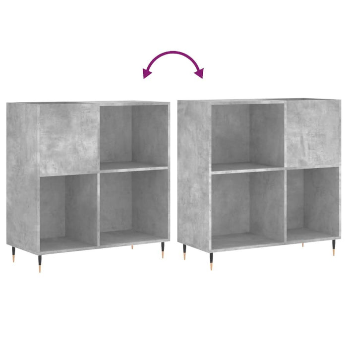 Dulap pentru discuri gri beton 84,5x38x89 cm lemn compozit - WALTI WALTI