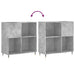 Dulap pentru discuri gri beton 84,5x38x89 cm lemn compozit - WALTI WALTI