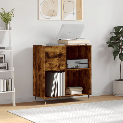Dulap pentru discuri stejar fumuriu 84,5x38x89 cm lemn compozit - WALTI WALTI