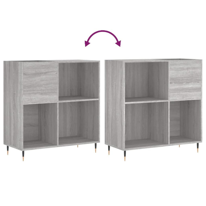 Dulap pentru discuri gri sonoma 84,5x38x89 cm lemn compozit - WALTI WALTI