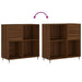 Dulap pentru discuri stejar maro 84,5x38x89 cm lemn compozit - WALTI WALTI