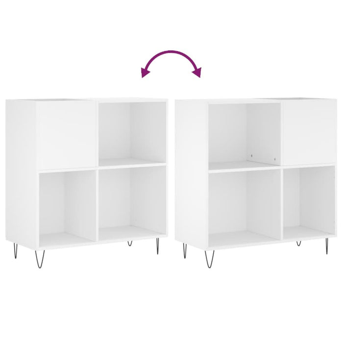Dulap pentru discuri, alb, 84,5x38x89 cm, lemn compozit - WALTI WALTI