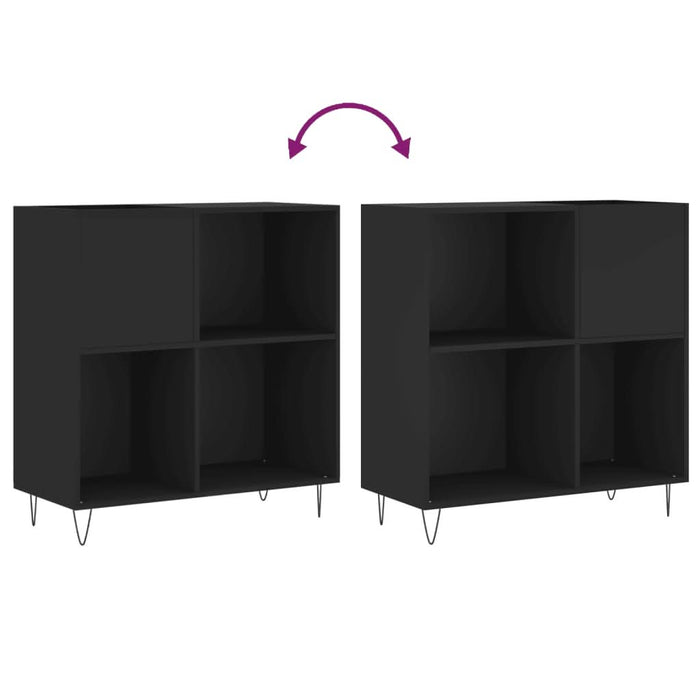 Dulap pentru discuri negru 84,5x38x89 cm lemn compozit - WALTI WALTI