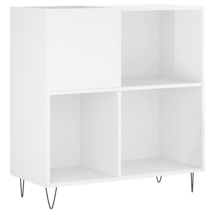 Dulap de discuri alb extralucios 84,5x38x89 cm lemn compozit - WALTI WALTI