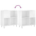 Dulap de discuri alb extralucios 84,5x38x89 cm lemn compozit - WALTI WALTI