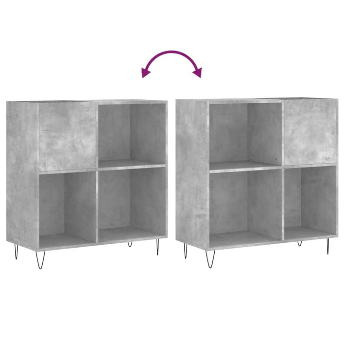 Dulap pentru discuri gri beton 84,5x38x89 cm lemn compozit - WALTI WALTI