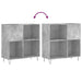 Dulap pentru discuri gri beton 84,5x38x89 cm lemn compozit - WALTI WALTI