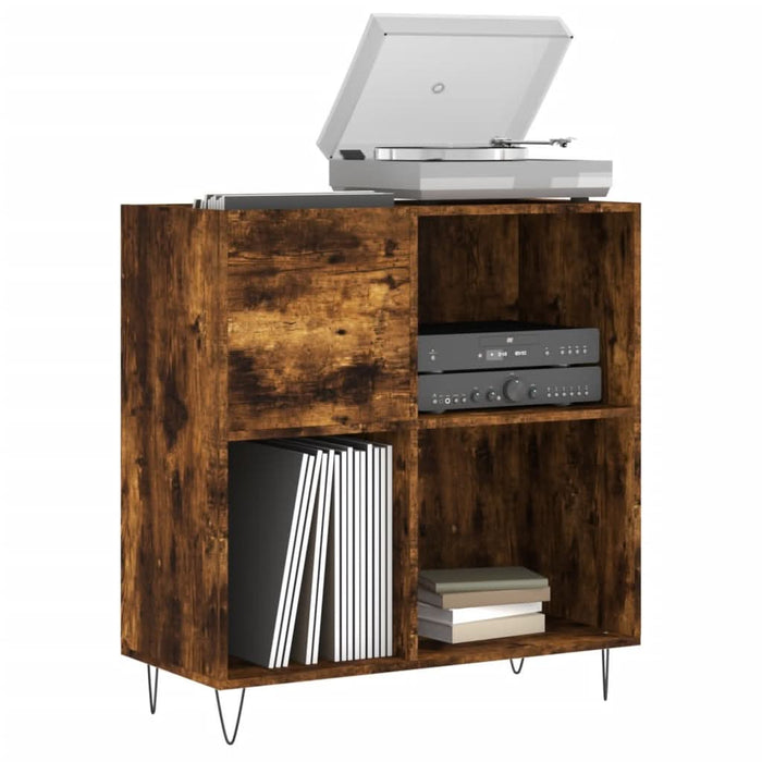 Dulap pentru discuri stejar fumuriu 84,5x38x89 cm lemn compozit - WALTI WALTI