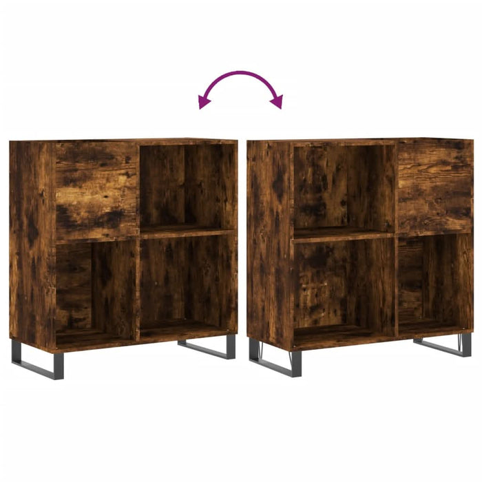 Dulap pentru discuri stejar fumuriu 84,5x38x89 cm lemn compozit - WALTI WALTI