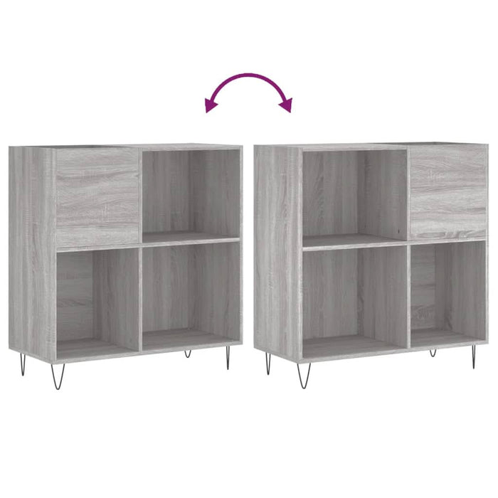Dulap pentru discuri gri sonoma 84,5x38x89 cm lemn compozit - WALTI WALTI