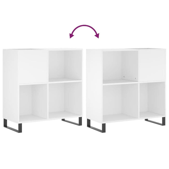 Dulap pentru discuri, alb, 84,5x38x89 cm, lemn compozit - WALTI WALTI