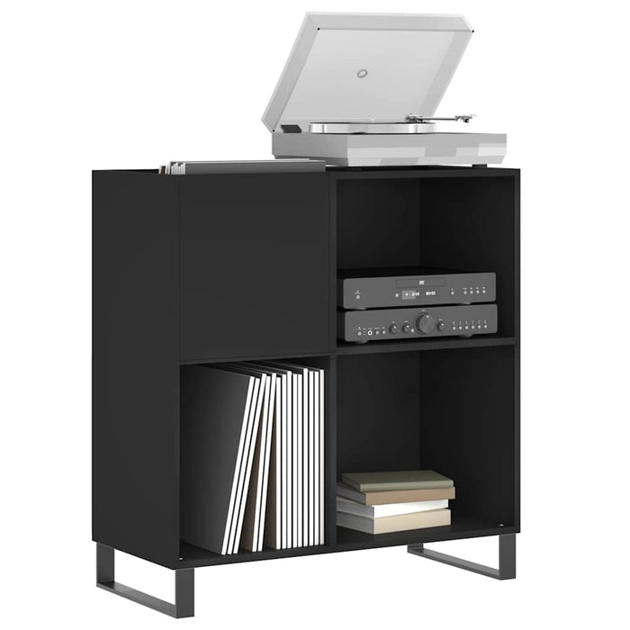 Dulap pentru discuri negru 84,5x38x89 cm lemn compozit WALTI