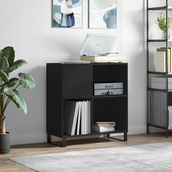 Dulap pentru discuri negru 84,5x38x89 cm lemn compozit WALTI