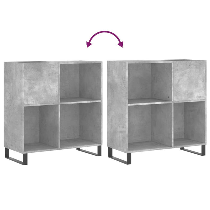Dulap pentru discuri gri beton 84,5x38x89 cm lemn compozit - WALTI WALTI