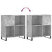 Dulap pentru discuri gri beton 84,5x38x89 cm lemn compozit - WALTI WALTI