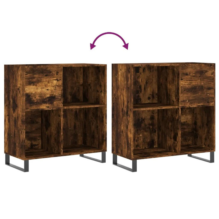 Dulap pentru discuri stejar fumuriu 84,5x38x89 cm lemn compozit - WALTI WALTI