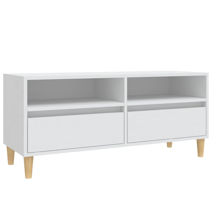 Comodă TV, alb, 100x34,5x44,5 cm, lemn prelucrat - WALTI WALTI