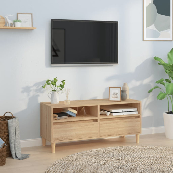 Comodă TV, stejar sonoma, 100x34,5x44,5 cm, lemn prelucrat - WALTI WALTI