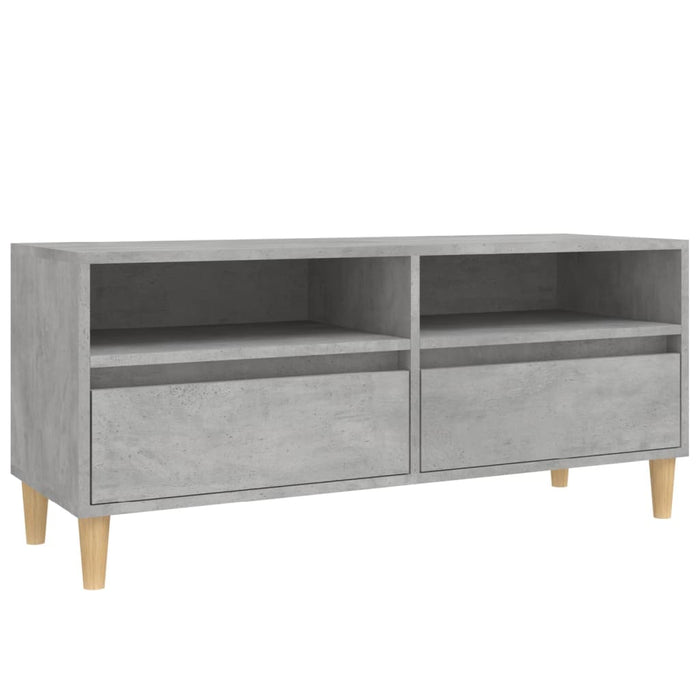 Comodă TV, gri beton, 100x34,5x44,5 cm, lemn prelucrat - WALTI WALTI