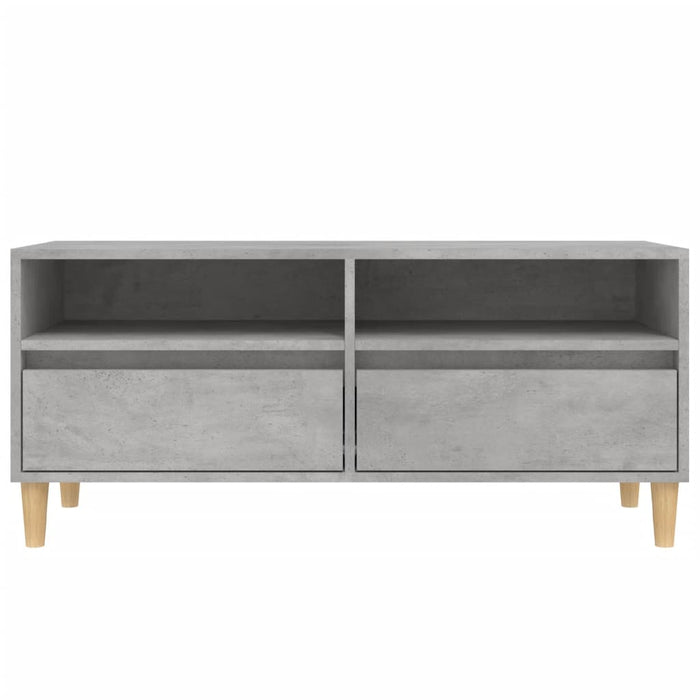 Comodă TV, gri beton, 100x34,5x44,5 cm, lemn prelucrat - WALTI WALTI