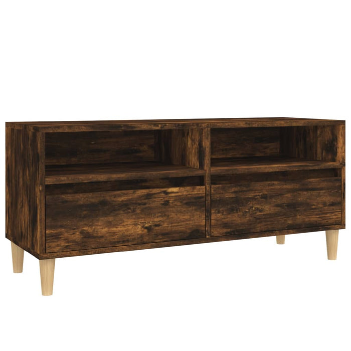 Comodă TV, stejar fumuriu, 100x34,5x44,5 cm, lemn prelucrat - WALTI WALTI