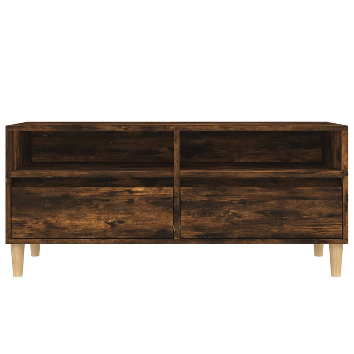 Comodă TV, stejar fumuriu, 100x34,5x44,5 cm, lemn prelucrat - WALTI WALTI