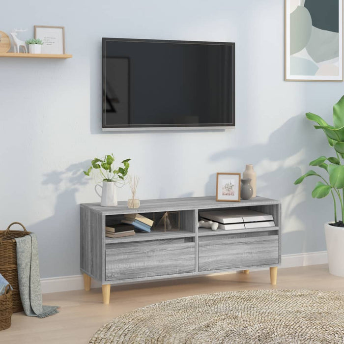 Comodă TV, gri sonoma, 100x34,5x44,5 cm, lemn prelucrat - WALTI WALTI