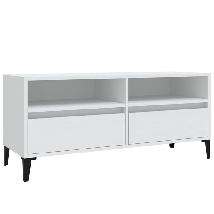 Comodă TV, alb, 100x34,5x44,5 cm, lemn prelucrat - WALTI WALTI