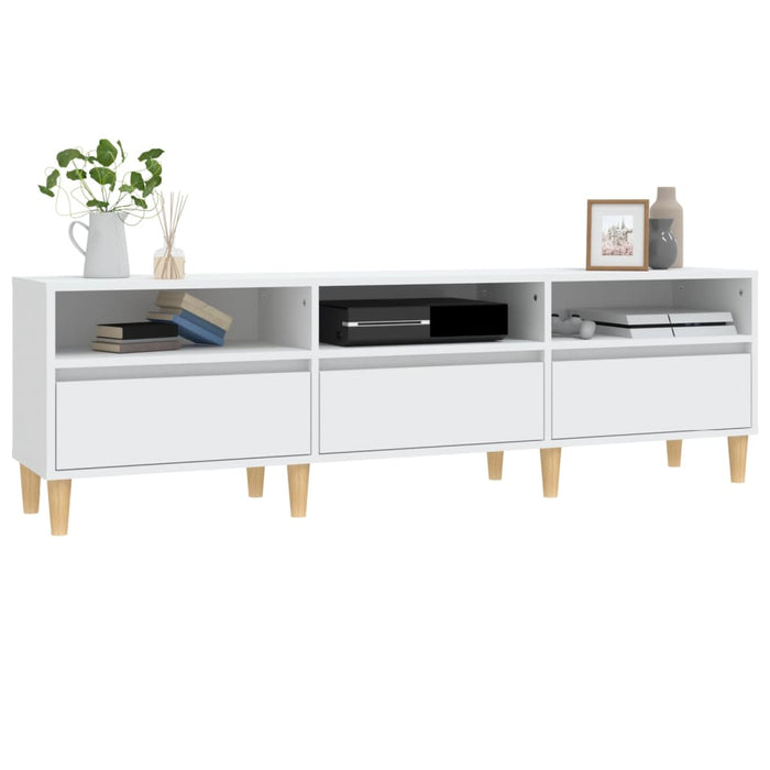 Comodă TV, alb, 150x30x44,5 cm, lemn prelucrat - WALTI WALTI