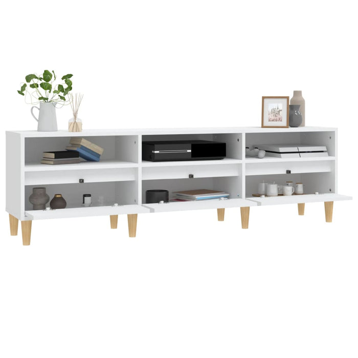 Comodă TV, alb, 150x30x44,5 cm, lemn prelucrat - WALTI WALTI