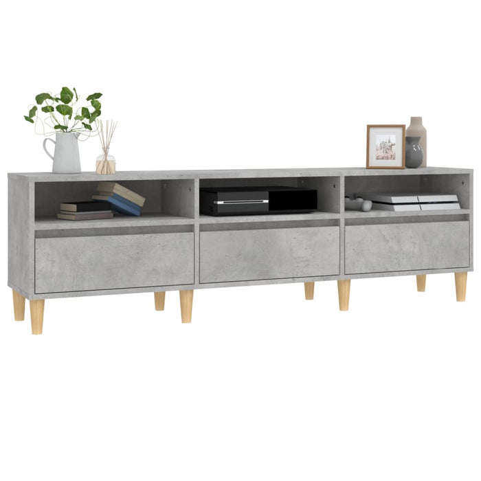 Comodă TV, gri beton, 150x30x44,5 cm, lemn prelucrat - WALTI WALTI