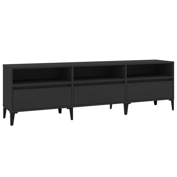 Comodă TV, negru, 150x30x44,5 cm, lemn prelucrat WALTI