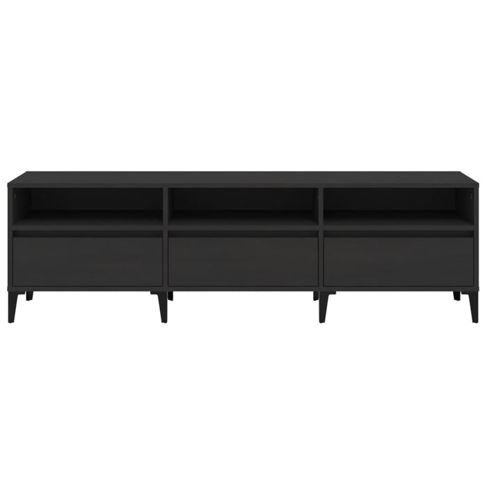 Comodă TV, negru, 150x30x44,5 cm, lemn prelucrat WALTI