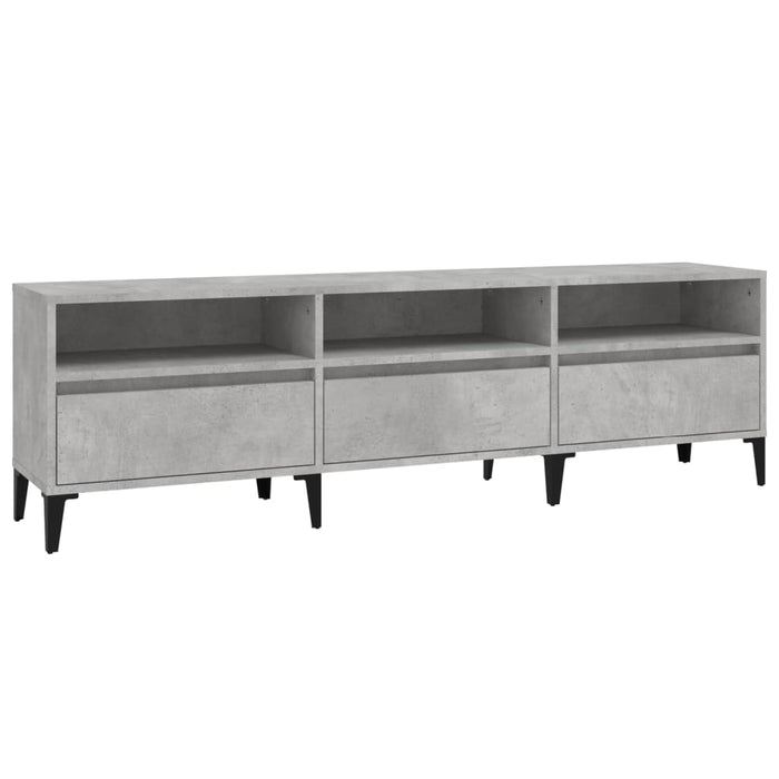Comodă TV, gri beton, 150x30x44,5 cm, lemn prelucrat - WALTI WALTI