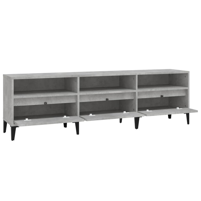 Comodă TV, gri beton, 150x30x44,5 cm, lemn prelucrat - WALTI WALTI