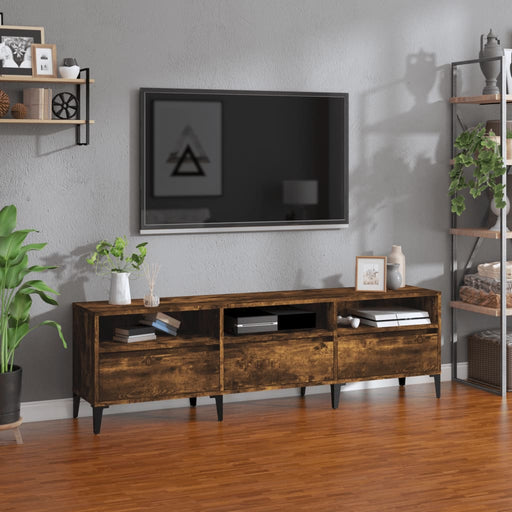 Comodă TV, stejar fumuriu, 150x30x44,5 cm, lemn prelucrat - WALTI WALTI