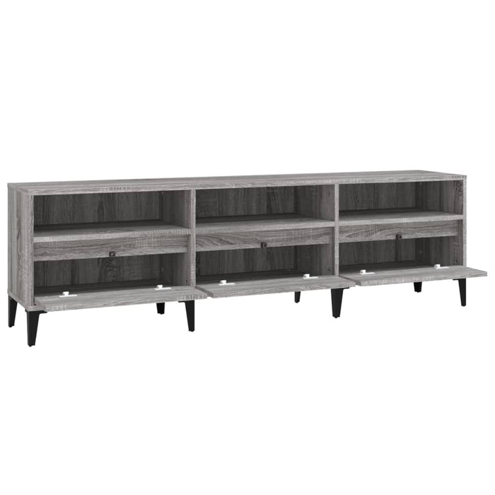 Comodă TV, gri sonoma, 150x30x44,5 cm, lemn prelucrat - WALTI WALTI