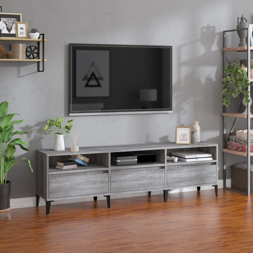 Comodă TV, gri sonoma, 150x30x44,5 cm, lemn prelucrat - WALTI WALTI
