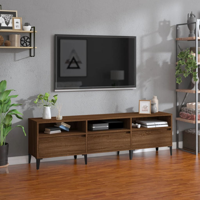 Comodă TV, stejar maro, 150x30x44,5 cm, lemn prelucrat WALTI