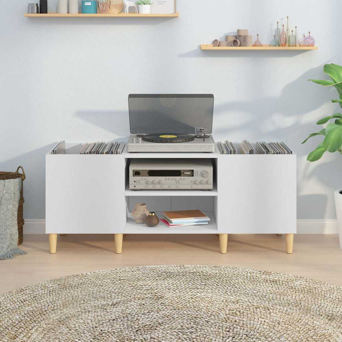 Dulap pentru discuri, alb, 121x38x48 cm, lemn stratificat WALTI