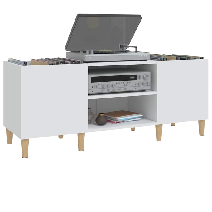Dulap pentru discuri, alb, 121x38x48 cm, lemn stratificat WALTI