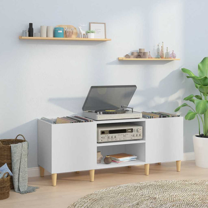 Dulap pentru discuri, alb, 121x38x48 cm, lemn stratificat WALTI