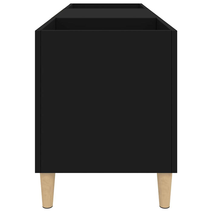 Comodă discuri, negru, 121x38x48 cm, lemn prelucrat WALTI