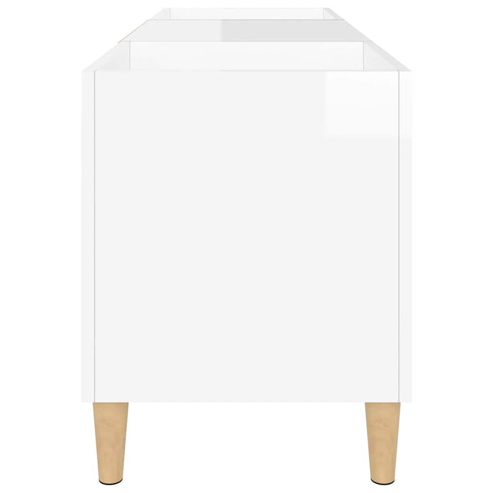Dulapuri pentru discuri alb lucios 121x38x48 cm, lemn prelucrat - WALTI WALTI